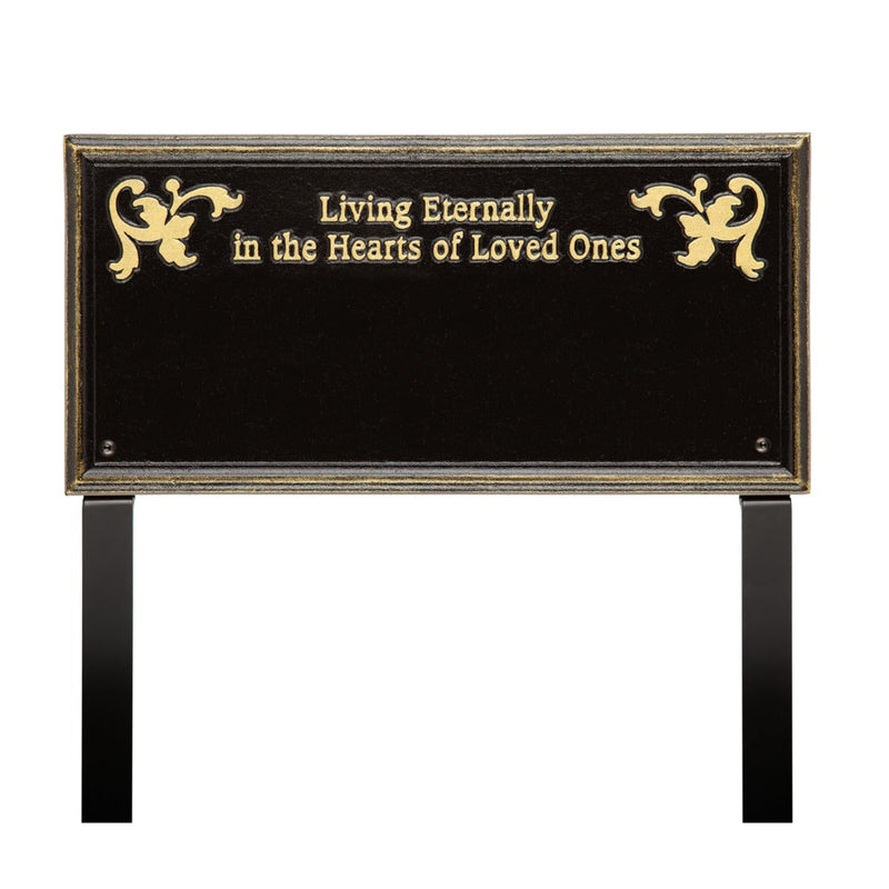 Wilmington - Standard Lawn Plaque - Two Line "Living Eternally"