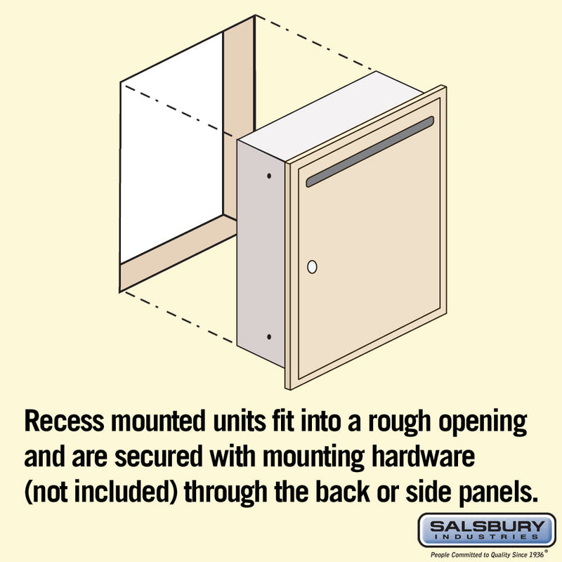 Salsbury Letter Box - Standard - Recessed Mounted USPS Access