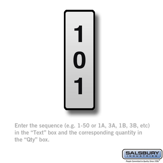 Custom Engraved Self Adhesive Placard - for Aluminum Mailbox Door