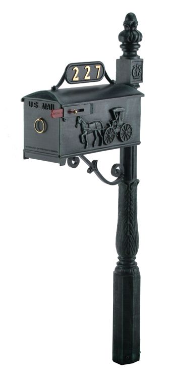 Residential Mailbox System with Horse and Buggy Mailbox