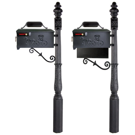 Residential Mailbox System with Horse and Buggy Mailbox