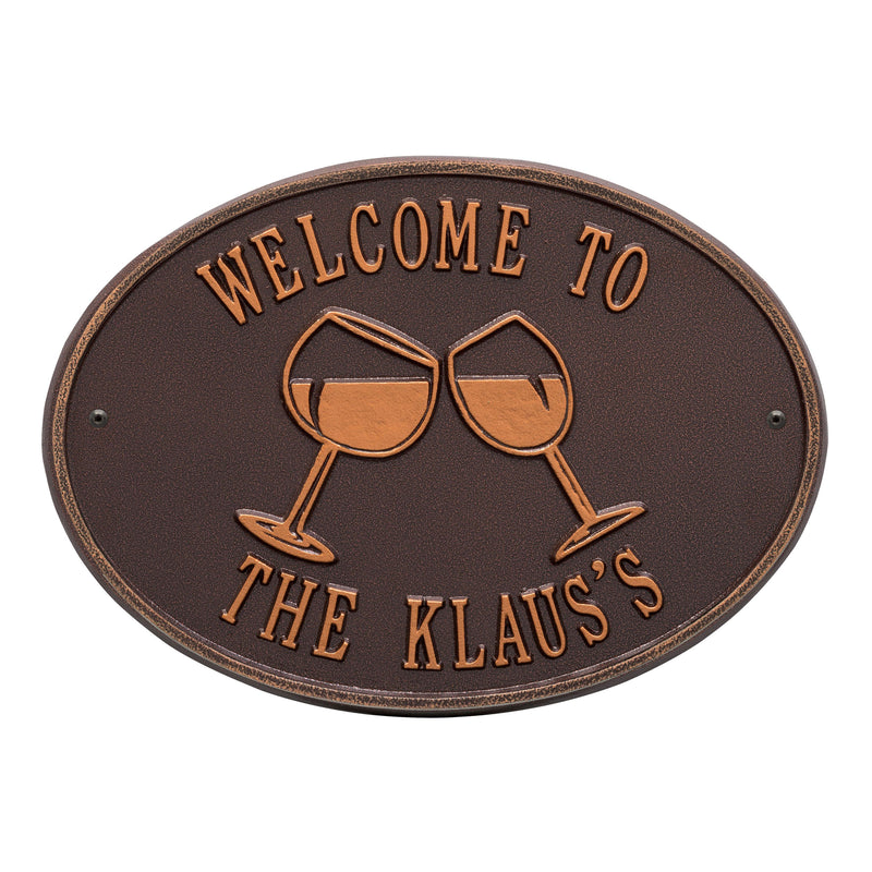 Personalized Wine Plaque