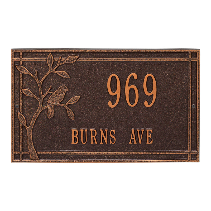 Personalized Woodridge Bird Plaque - Standard - Wall - 2 Line 