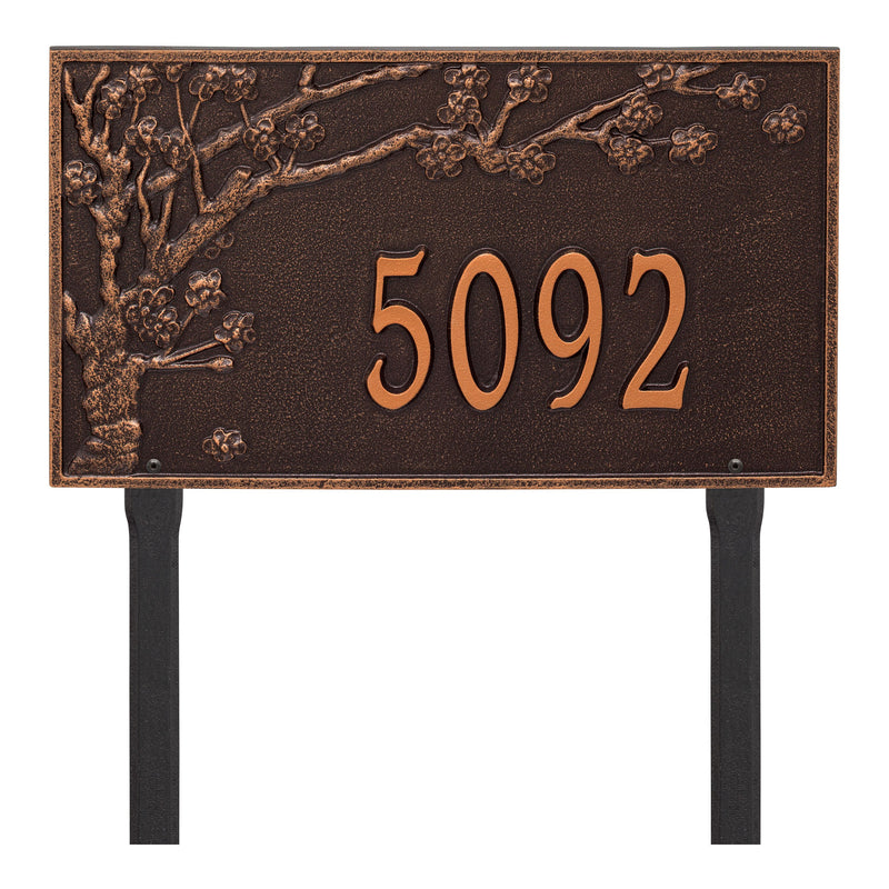 Personalized Spring Blossom Plaque - Estate - Lawn - 1 Line 