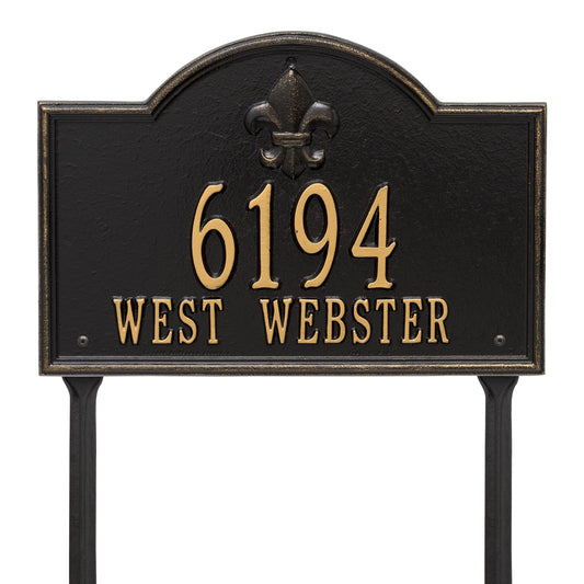 Whitehall Bayou Vista - Standard Lawn - Two Line Address Plaque 