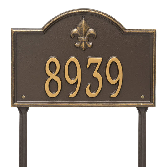 Whitehall Bayou Vista - Standard Lawn - One Line Address Plaque