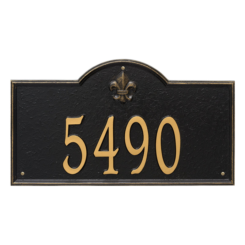 Whitehall Bayou Vista - Estate Wall - One Line Address Plaque 