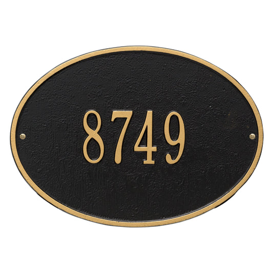 Whitehall Hawthorne Oval - Standard Wall - One Line Address Plaque 