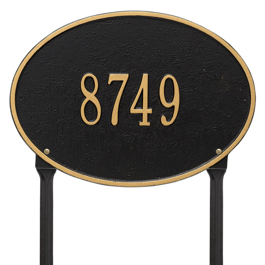Whitehall Hawthorne Oval - Standard Lawn - One Line Address Plaque