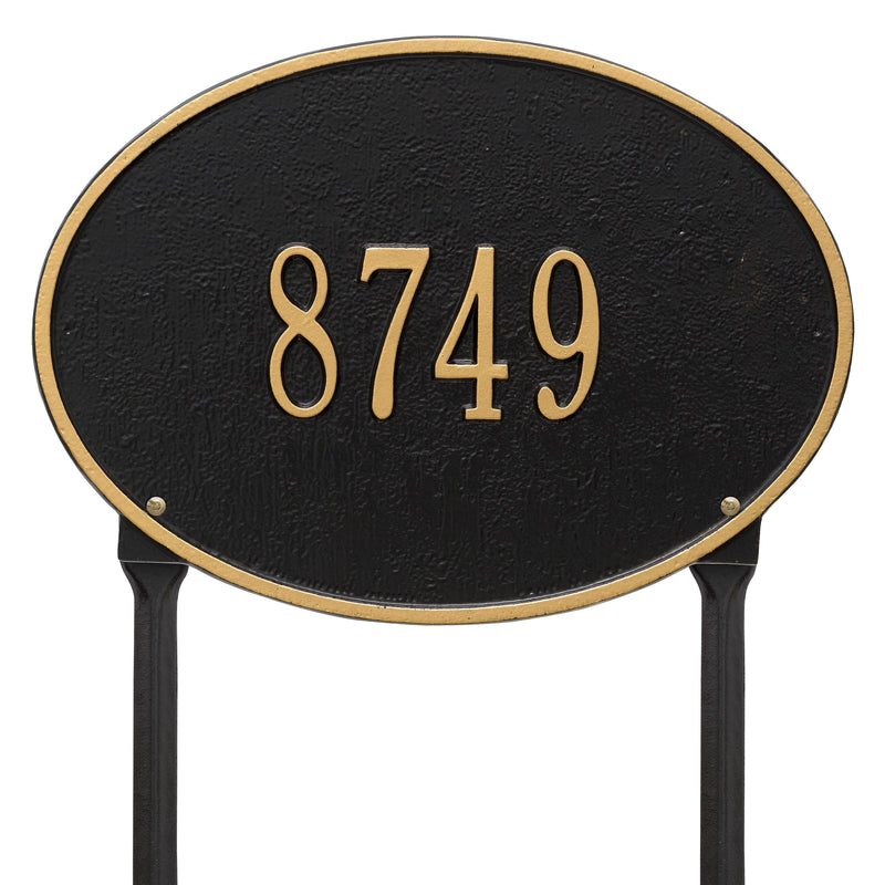Whitehall Hawthorne Oval - Standard Lawn - One Line Address Plaque