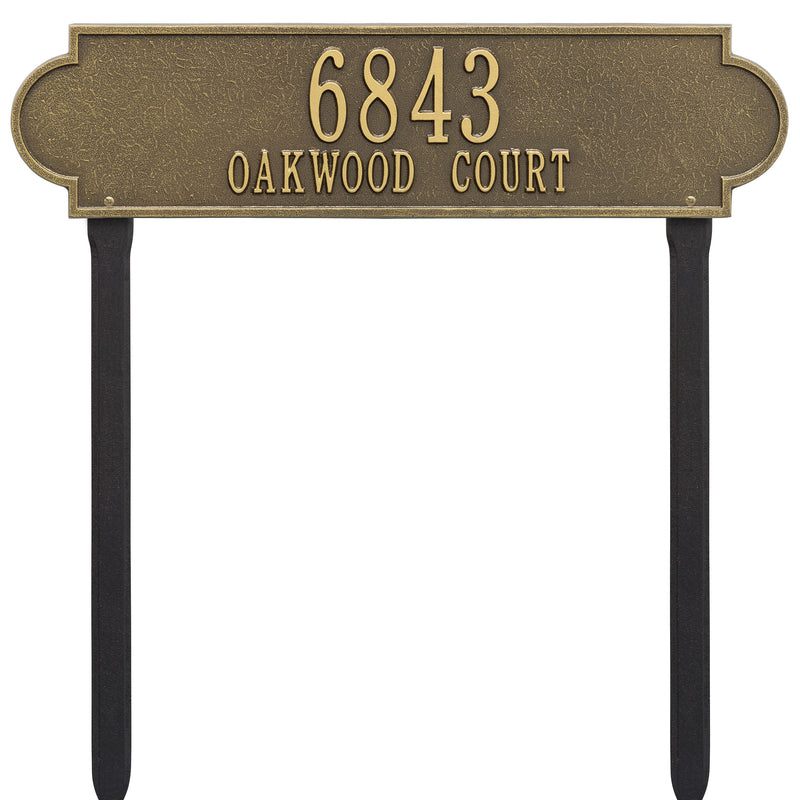 Personalized Richmond Plaque -Estate- Lawn - 2 Line 