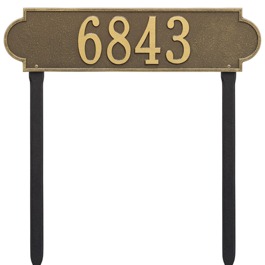 Personalized Richmond Plaque -Estate- Lawn - 1 Line 