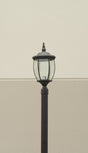 Residential Grade Courtyard Outdoor Post LED Street Light Fixture with 6.5 ft Pole and Pedestal Combo – Total Height 9.6 ft
