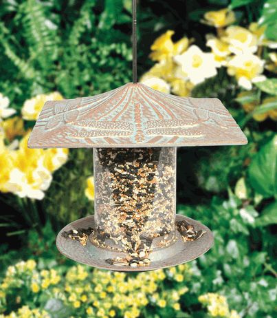 Whitehall 6" Dragonfly Tube Feeder - Copper Verdi