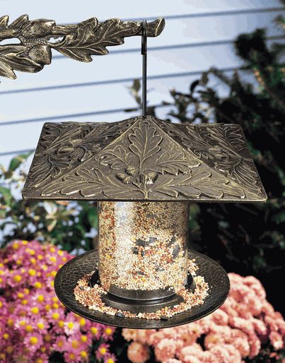Whitehall 6" Oakleaf Tube Feeder - Copper Verdi