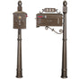 Residential Mailbox System with Fleur de Lis Mailbox