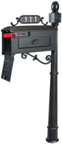 Residential Mailbox System with Fleur de Lis Mailbox