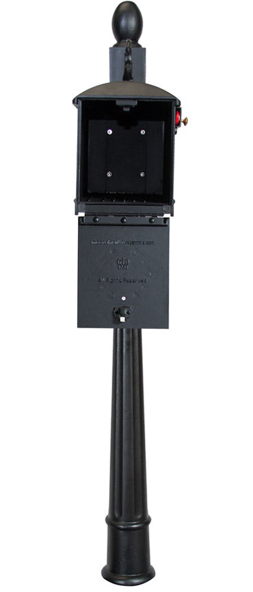 Residential Mailbox System with Fleur de Lis Mailbox