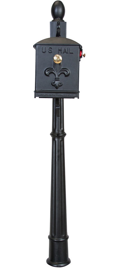 Residential Mailbox System with Fleur de Lis Mailbox