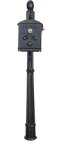 Residential Mailbox System with Fleur de Lis Mailbox