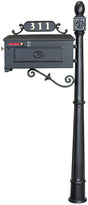 Residential Mailbox System with Fleur de Lis Mailbox