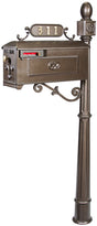 Residential Mailbox System with Fleur de Lis Mailbox