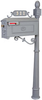 Residential Mailbox System with Fleur de Lis Mailbox