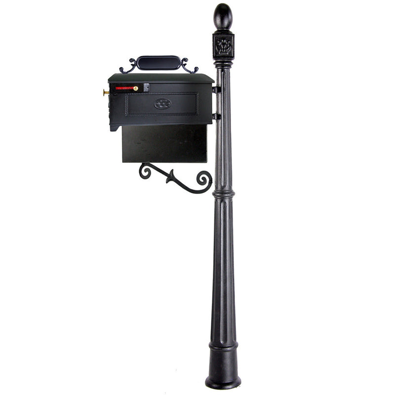 Residential Mailbox System with Fleur de Lis Mailbox