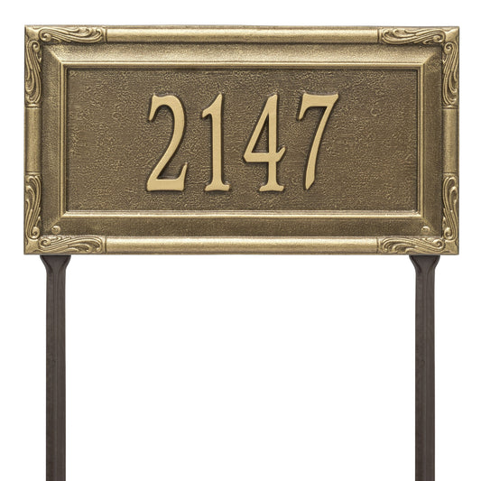 Personalized Gardengate Plaque - Grande - Lawn - 1 line 