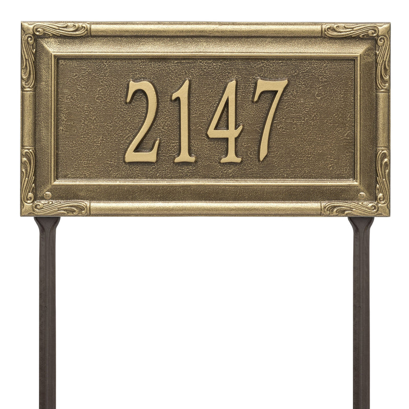 Personalized Gardengate Plaque - Grande - Lawn - 1 line 