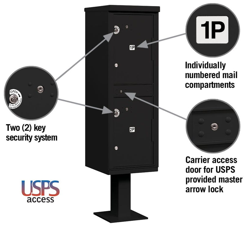 Salsbury Outdoor Parcel Locker with 2 Compartments with USPS Access – Type I