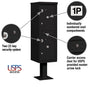Salsbury Outdoor Parcel Locker with 2 Compartments with USPS Access – Type I