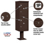 Salsbury Outdoor Parcel Locker with 2 Compartments with USPS Access – Type I