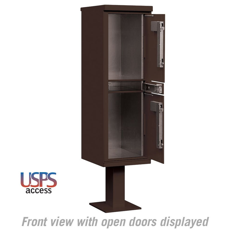 Salsbury Outdoor Parcel Locker with 2 Compartments with USPS Access – Type I