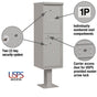 Salsbury Outdoor Parcel Locker with 2 Compartments with USPS Access – Type I