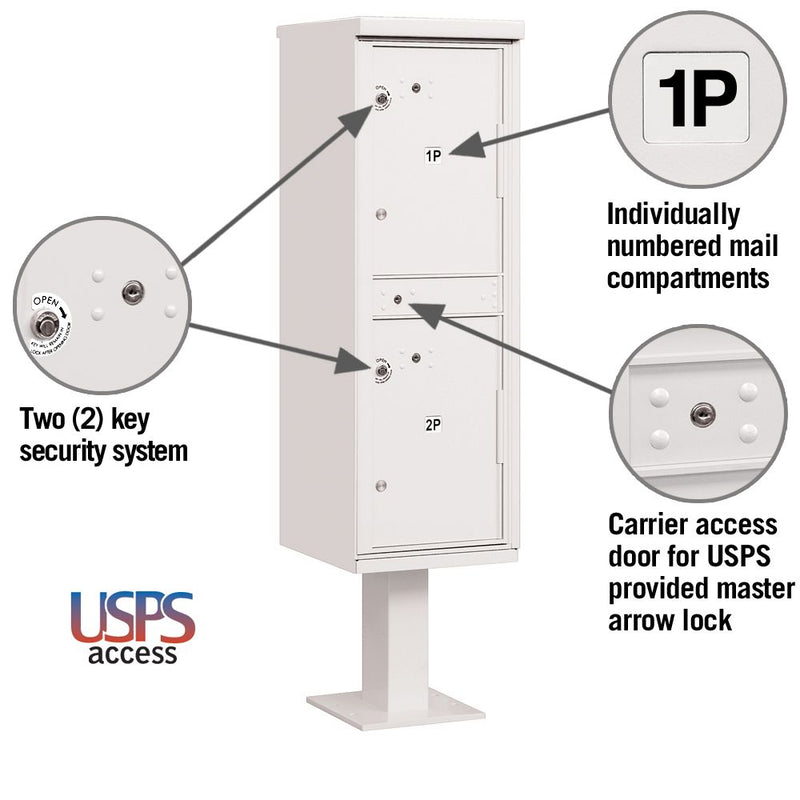Salsbury Outdoor Parcel Locker with 2 Compartments with USPS Access – Type I