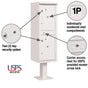 Salsbury Outdoor Parcel Locker with 2 Compartments with USPS Access – Type I
