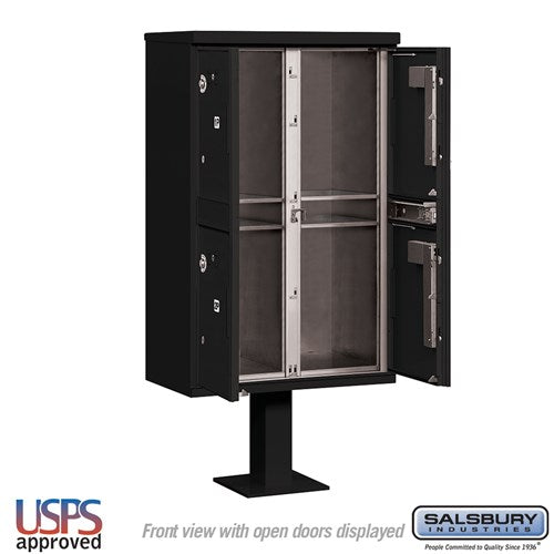 Salsbury Outdoor Parcel Locker with 4 Compartments with USPS Access – Type II