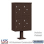 Salsbury Outdoor Parcel Locker with 4 Compartments with USPS Access – Type II