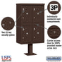 Salsbury Outdoor Parcel Locker with 4 Compartments with USPS Access – Type II