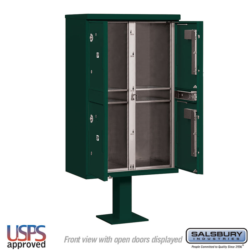 Salsbury Outdoor Parcel Locker with 4 Compartments with USPS Access – Type II