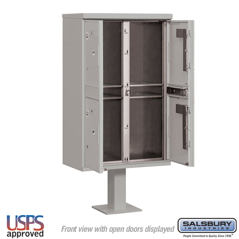 Salsbury Outdoor Parcel Locker with 4 Compartments with USPS Access – Type II