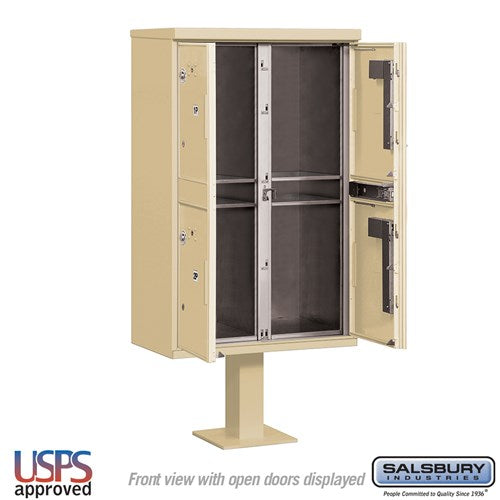 Salsbury Outdoor Parcel Locker with 4 Compartments with USPS Access – Type II