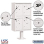 Salsbury Outdoor Parcel Locker with 4 Compartments with USPS Access – Type II