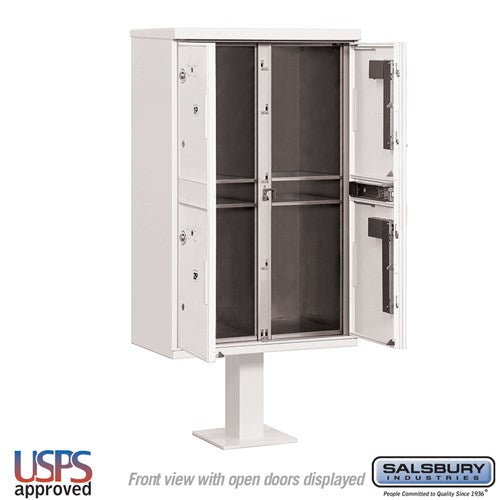 Salsbury Outdoor Parcel Locker with 4 Compartments with USPS Access – Type II