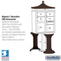 Salsbury Cluster Box Unit with 4 Doors and 2 Parcel Lockers with USPS Access – Type V