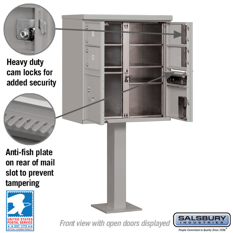 Salsbury Cluster Box Unit with 4 Doors and 2 Parcel Lockers with USPS Access – Type V