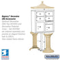 Salsbury 3305-U 4 Door Cluster Mailbox Premium Package with Pedestal and Installation Hardware