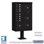 Salsbury Cluster Box Unit with 8 Doors and 4 Parcel Lockers with USPS Access – Type VI