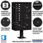 Salsbury 3306-U 8 Door Cluster Mailbox Premium Package with Pedestal and Installation Hardware